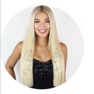 Zala Halo hair extensions in Beachy Blonde